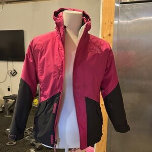 The North Face Kids' Pink and Dark Grey Two in One Coat
